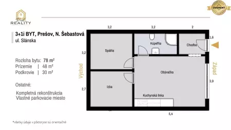 Mezonetový 3 izbový byt Nižná Šebastová v novostavbe blízko Prešova  - 3