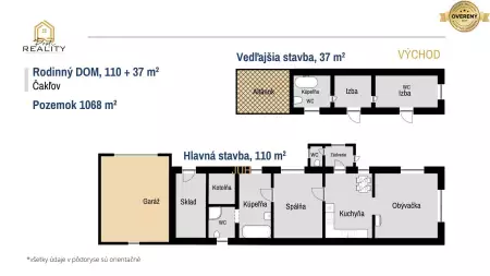 Rodinný dom v tichom prostredí obec Čaklov len 3 minúty autom od VT - 2