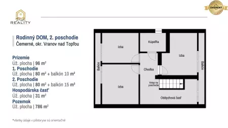 Rodinný dom v tichom prostredí Vranov nad Topľou, mestská časť Čemerné - 10