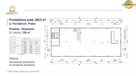 Na prenájom prevádzkový areál s predajňou a kanceláriami Prešov - 10